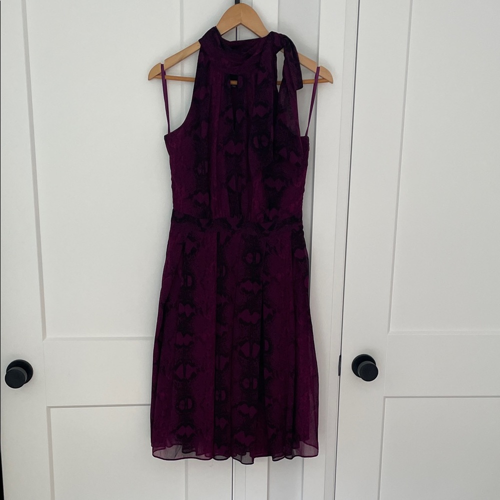 WHBM Purple Snakeskin print dress